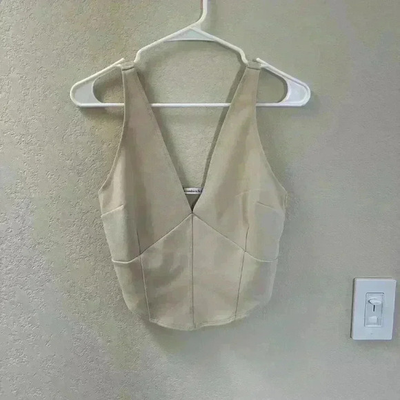 Abercrombie And Fitch Cream Corset Top - Picture 1 of 3